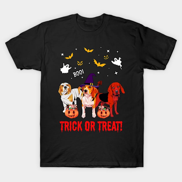 Trick Or Treat Beagle Dog Halloween Gift T-Shirt by Dianeursusla Clothes